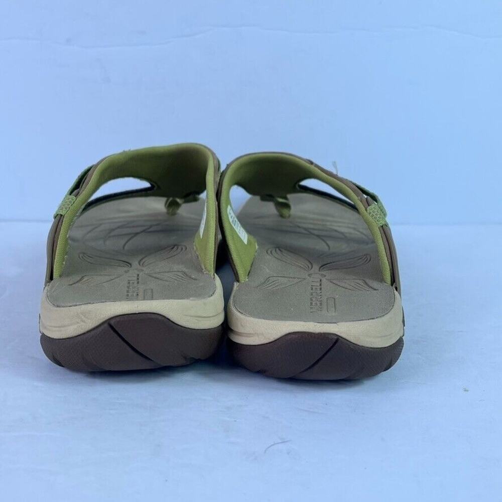 Merrell Women's Brown and Green Leather Thong Sandals - Picture 7 of 11